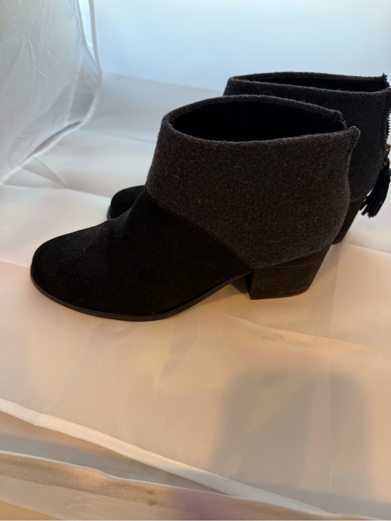 Toms Shoes - Toms Leila Ankle Booties Black Suede Size 9